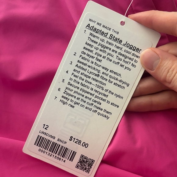 NWT Lululemon Adapted State High-Rise Jogger *28"
Sonic Pink W5CVMS - Picture 3 of 4